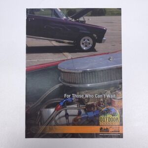 Outdoor Channel Purple Muscle Car Drag Racing Vintage Print Ad Hot Rod Garage